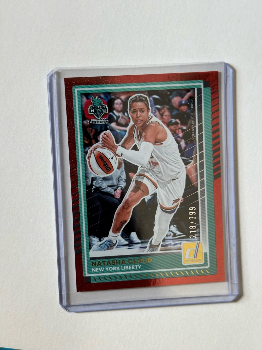 Panini Natasha Cloud Basketball Card - Red & Green